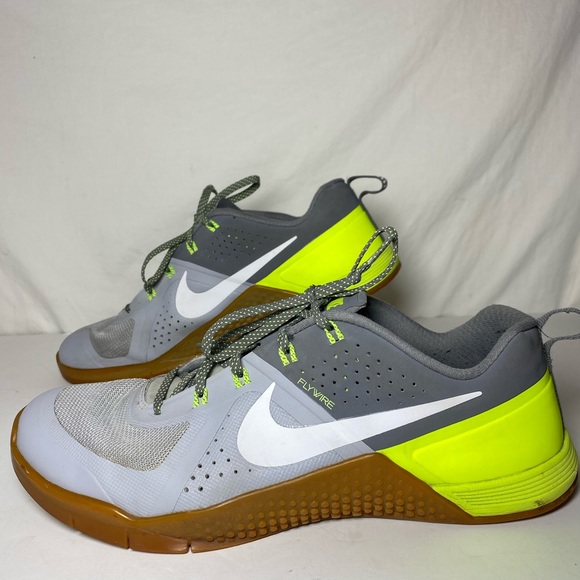 Other - EUC Nike Metcon 1 Men US 12 Wolf Grey Volt Cool Grey Running Shoes 704688-017 C6